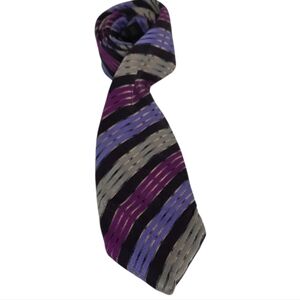 Aurelio Valentino Reflective Stripes Silk Necktie